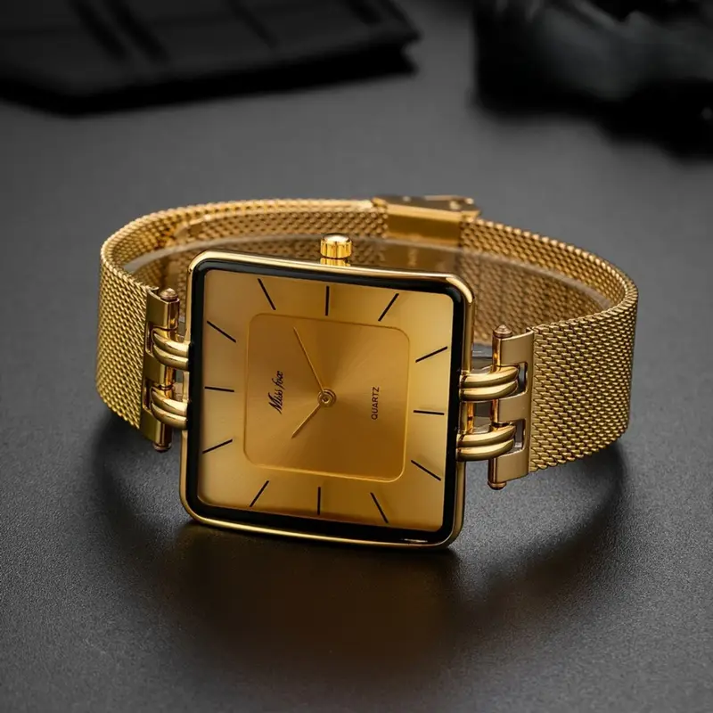 Miss Fox 2176P1-Golden Mesh Belt Golden Face - Image 4